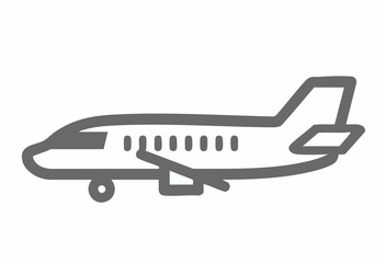 Airplane Jet Airliner Side View Icon Illustration Graphic Design, Vector Image