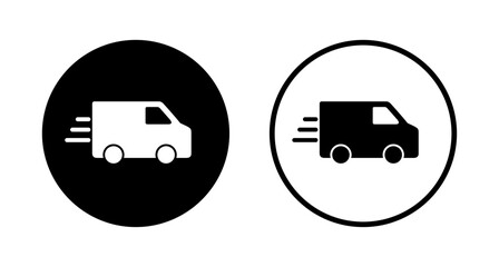Delivery truck icon logo design. Delivery truck sign and symbol. Shipping fast delivery icon