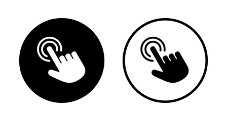 Hand click icon logo design. pointer sign and symbol. hand cursor icon