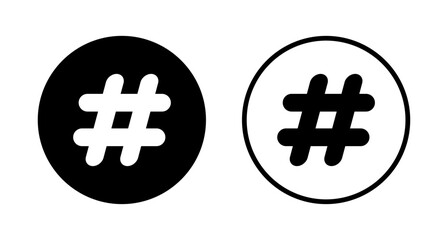 Hashtag icon logo design. hashtag sign and symbol