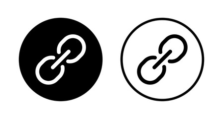 Link icon logo design. Hyperlink chain sign and symbol