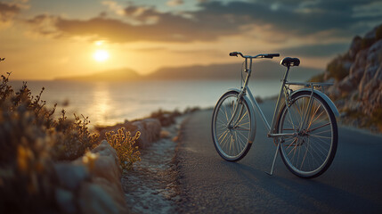 Fototapeta premium bicycle on the road