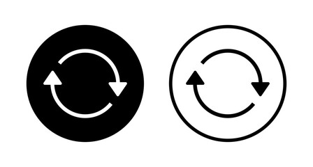 Refresh icon logo design. Reload sign and symbol. Update icon.