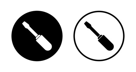 Screwdriver icon logo design. tools sign and symbol