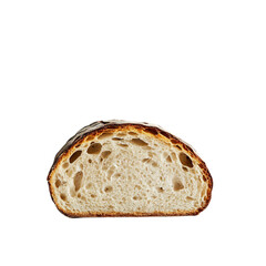 A Loaf of Sourdough Bread with Rustic Crust Isolated on Transparent Background