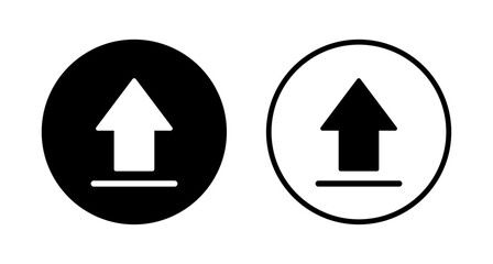 Upload icon logo design. load data sign and symbol