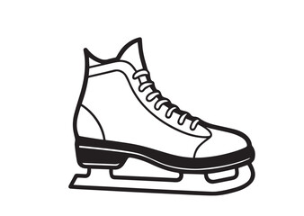Hockey skate vector silhouette Design