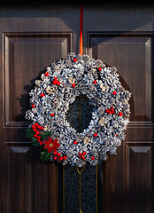 Christmas pine cone wreath