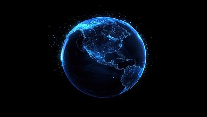 Digital Earth Globe Network Connection Visualization