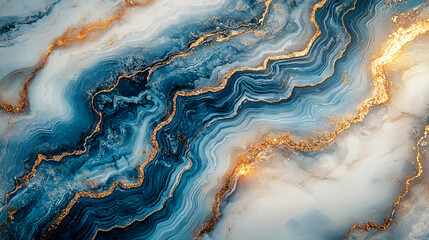 blue marble texture with gold veins, abstract mineral pattern background, decorative stone surface for design, luxury crystal detail with natural layers and polished geology effect