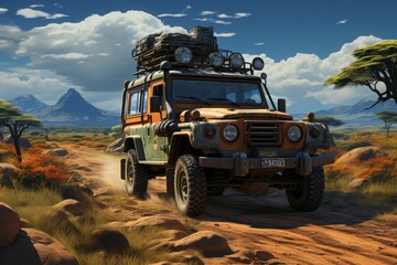 A safari adventure in the Serengeti, Tanzania