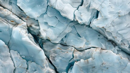 Fototapeta premium Glacier with Deep Blue Cracks in Natural Ice Texture 