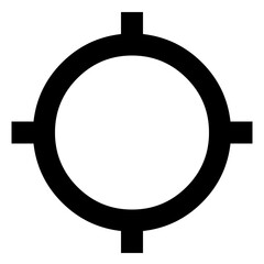 Location Search Icon, Crosshair Target