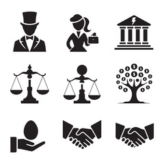 Creative black and white icon bundle