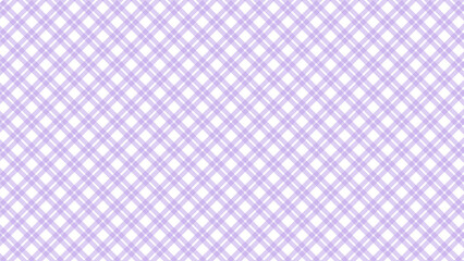 Purple and white diagonal background. Plaid checkered seamless pattern.