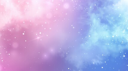 Pastel Sky Galaxy Background With Sparkling Stars, Dreamy Texture, Abstract Unicorn Colors