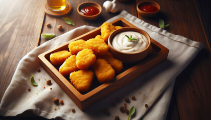 Crispy, golden, and delicious&mdash;nuggets served just right!