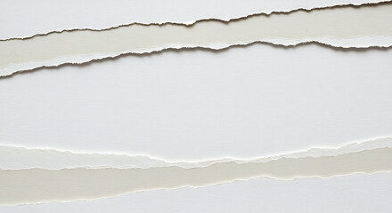 Naklejka premium A realistic torn paper texture with rough, uneven edges. The paper layers have a handcrafted, collage-style look. 
