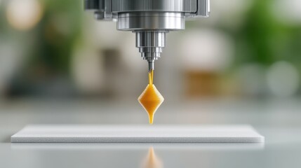 3D printing process with molten material