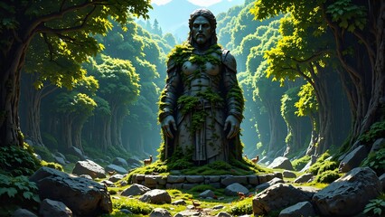 Obraz premium Statue of a warrior