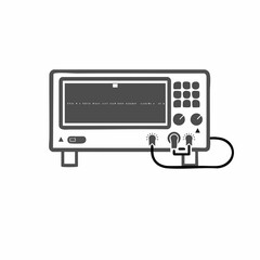 Obraz premium Electronic Device with Screen and Controls, Vector Image