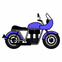 Fototapeta premium Classic Motorcycle Vector Illustration, Vector Image