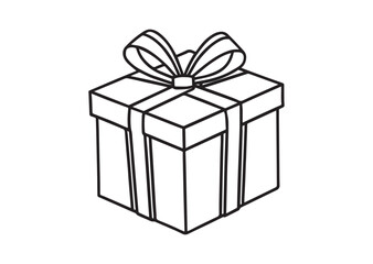 Gift box silhouette vector
