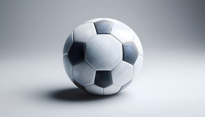 Fototapeta premium Professional-grade soccer ball with a seamless design, isolated on white.