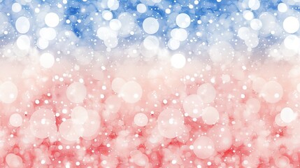 Red White And Blue Bokeh Background. Patriotic Texture For 4th Of July, USA Flag Colors, Festive Celebration. Abstract Wallpaper