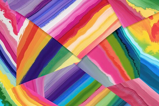 Vibrant Color Spectrum Collage Highlighting Dynamic Harmony and Joyful Tones