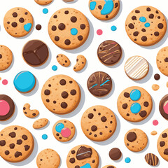 dessert, cookie, food, sweet, biscuit, bakery, background, chocolate, delicious, snack, candy, brown, homemade, bake, tasty, cake, isolated, chip, breakfast, pastry, closeup, fresh, crunchy, sugar, ve