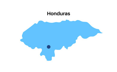 Fototapeta premium Honduras country silhouette