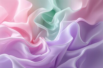 Obraz premium Soft Pastel Gradient Background in Shades of Pink Mint and Lavender