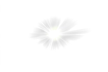 White sparkle light effect isolated on transparent background. Glowing silver white light. Shining star, light spark with rays. Light rays transparent. Light PNG. Flare light, lens flare