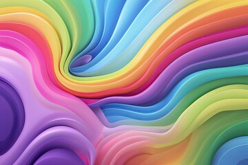 Fototapeta premium Vibrant Rainbow Gradient Art for Fun Playful Banner Design