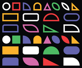 Abstract geometric vector shapes and icons.