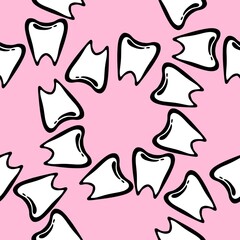 Medicine seamless teeth pattern for wrapping paper and fabrics and linens