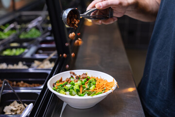 making a salad bowl