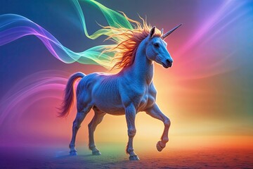 Fototapeta premium Stunning Centaur Background with Dreamy Gradient Streams and Vibrant Colorful Hues