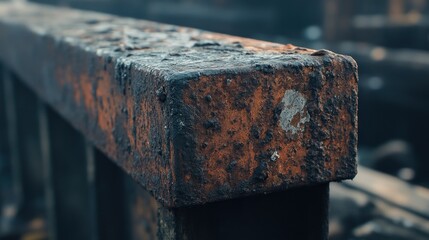 Rusty Metal Corner Showing Extensive Corrosion