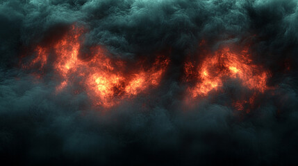 black and red blurred background with rough grunge grain texture, accented by a dark green glowing gradient and noise effect. Minimalistic bright light tone with empty caption space for modern design