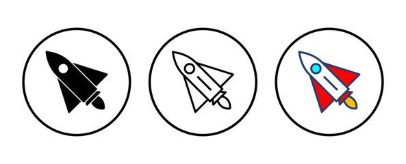 Rocket icon vector. Startup icon vector.