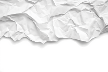 Realistic torn white paper. old crumpled wrinkled ripped paper on transparent background, top view. Space for digital designs or base for text, grunge design elements, PNG