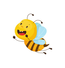Excited Cartoon Bee