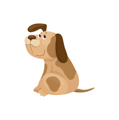 Sitting Cute Puppy Illustration