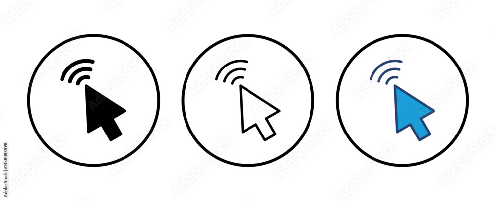 Poster click icon vector. pointer arrow icon. cursor icon vector