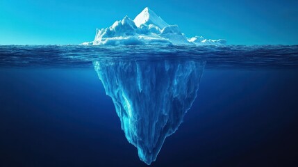 Obraz premium Majestic Iceberg Partially Submerged In Ocean Water