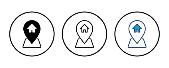 address icon vector. home location icon vector