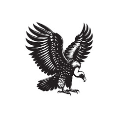 A vector illustration of a Vulture, perfect for wildlife designs, bird-themed projects, and nature illustrations. Ideal for educational use and creative work featuring scavenger birds.