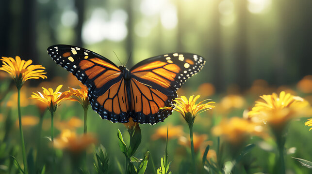  butterfly on wildflower